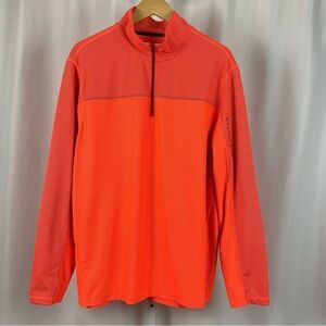 Calvin Klein Large Textured Neon Half Zip Pullover Running Active Workout Gym